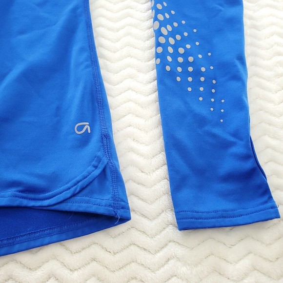 Gapfit Reflective Pullover Half Zip Activewear Bristol Blue Thumbhole Size Small - Picture 9 of 12